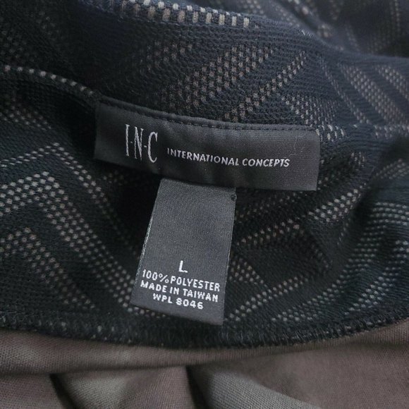 INC International Concepts Full A-Line Skater Skirt Black L Large - Picture 4 of 11